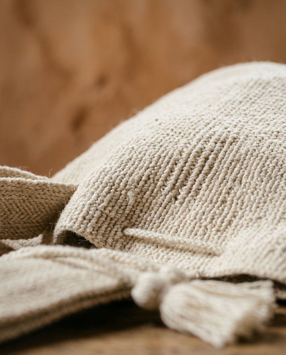 Pura Blanca — undyed wool close-up